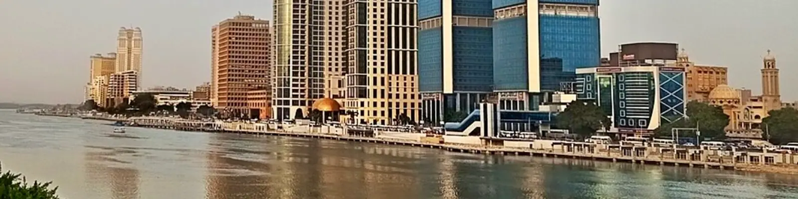 Cairo skyline along the Nile, Egypt