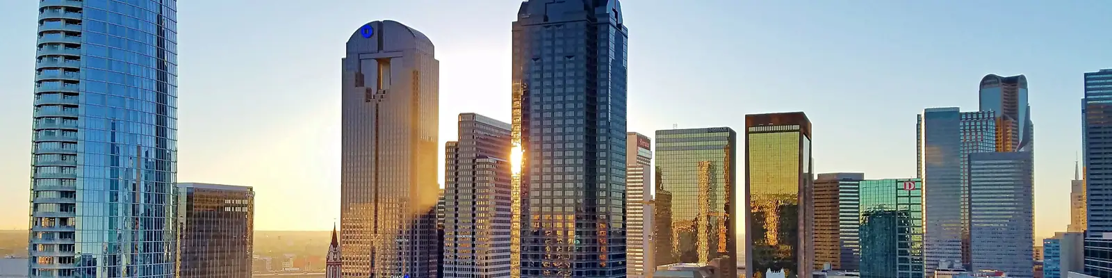 Dallas skyline with the Arts District, United States