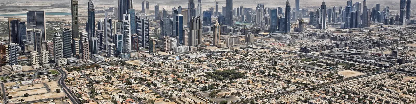 Dubai skyline with the Burj Khalifa, United Arab Emirates