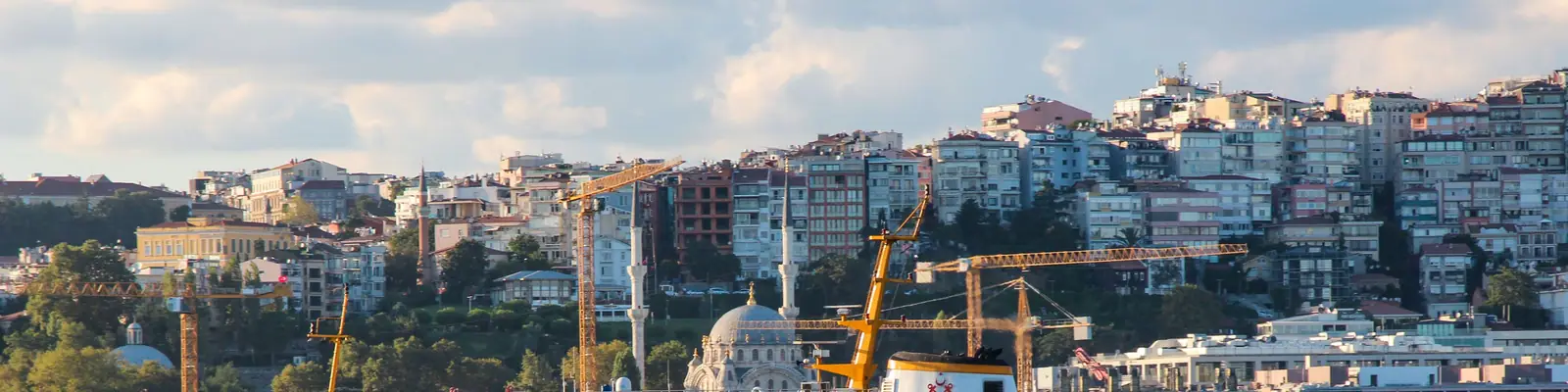 Istanbul skyline over the Bosphorus, Turkey