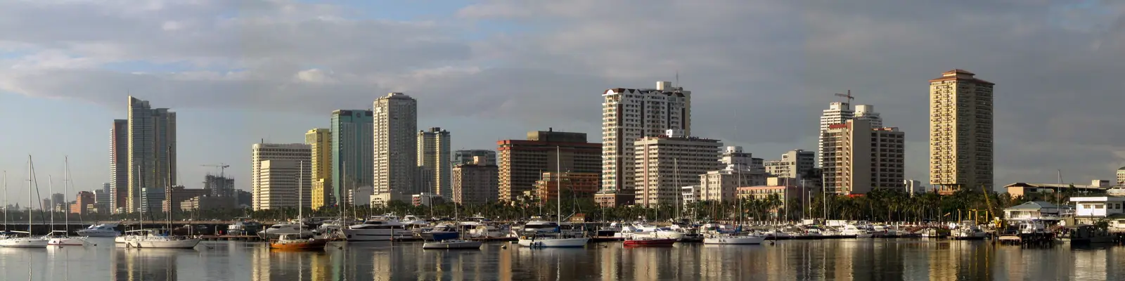 Manila skyline across the bay, Philippines