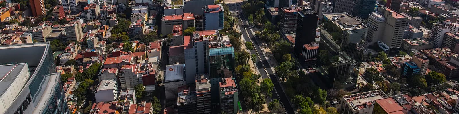 Aerial view of Mexico City, Mexico