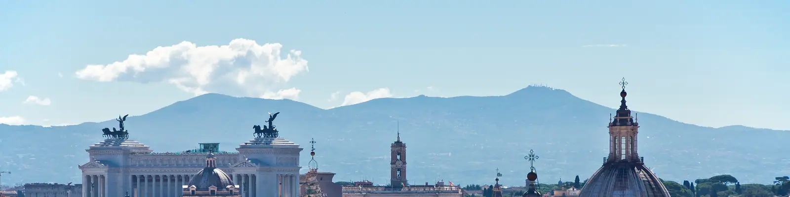 Rome skyline with the Altare della Patria, Italy