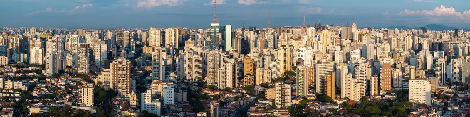 Aerial view of the São Paulo skyline, Brazil